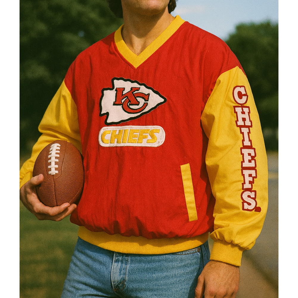 Vintage Team NFL Unique Sports Generation Kansas City Chiefs Pullover Jacket 2XL